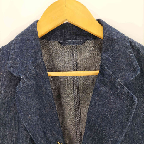 ナイジェルケーボン NIGEL CABOURN 日本製 リネン混 デニムホスピタルジャケット メンズ DE:50