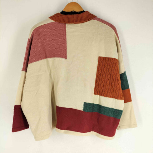 ホコモモラ Jocomomola UNACASA KNIT パッチワークカーディガン レディース 40
