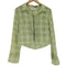 マウジー moussy FRONT TIED CHECK シャツ レディース FREE