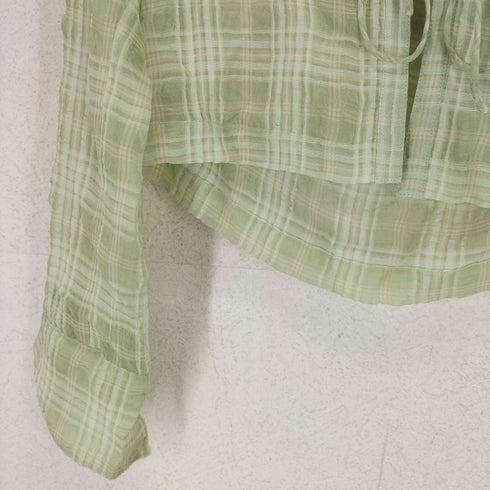 マウジー moussy FRONT TIED CHECK シャツ レディース FREE
