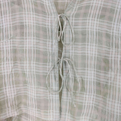 マウジー moussy FRONT TIED CHECK シャツ レディース FREE