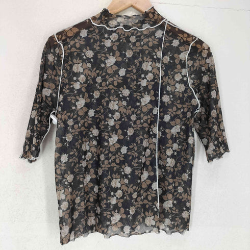 ジュエティ jouetie 花柄シースルーカットソー レディース M