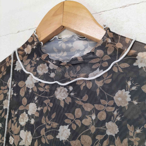 ジュエティ jouetie 花柄シースルーカットソー レディース M