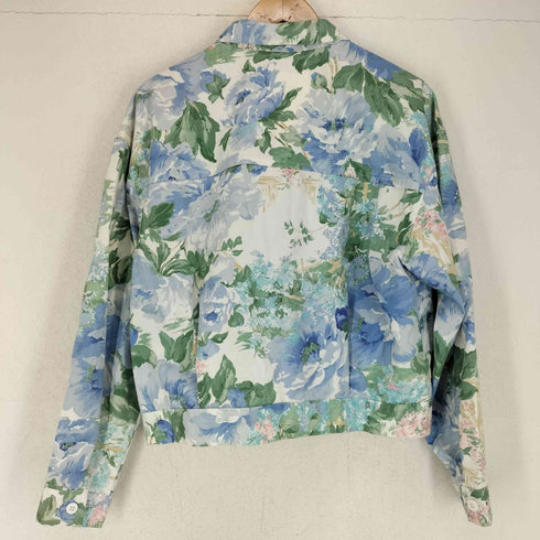 CAMP ANDERSON CALIFORNIA ボタニカルペイント柄トラッカージャケット MADE IN USA レディース S