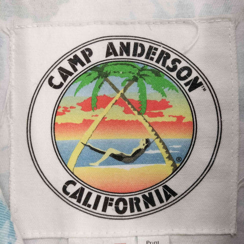 CAMP ANDERSON CALIFORNIA ボタニカルペイント柄トラッカージャケット MADE IN USA レディース S