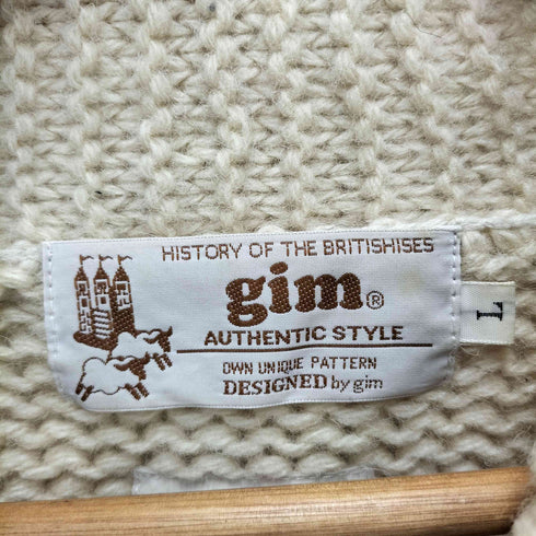 ジム gim hand knit カウチンニット メンズ L