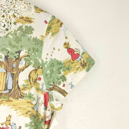 Jane Marple Winnie the pooh 付け襟 ひざ丈ワンピース レディース M