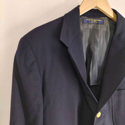 ブルックスブラザーズ 346 BROOKS BROTHERS 90-2000s ACTWU UNION MADE USA製 3Bテーラードジャケット 紺ブレ 金ボタン メンズ