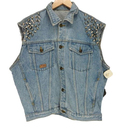LANS WEAR スタッズデニムベスト メンズ