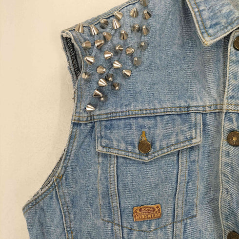 LANS WEAR スタッズデニムベスト メンズ