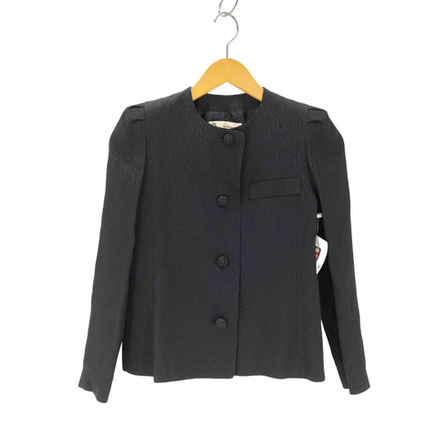 ピエールカルダン pierre cardin レオパード柄ノーカラージャケット レディース