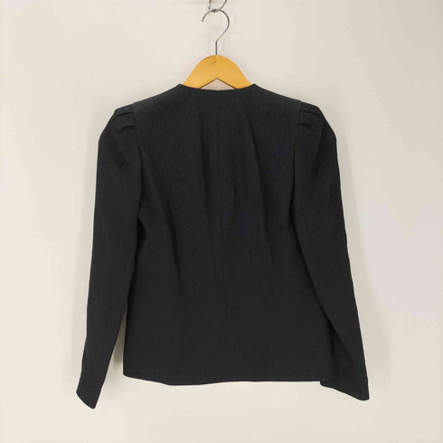 ピエールカルダン pierre cardin レオパード柄ノーカラージャケット レディース