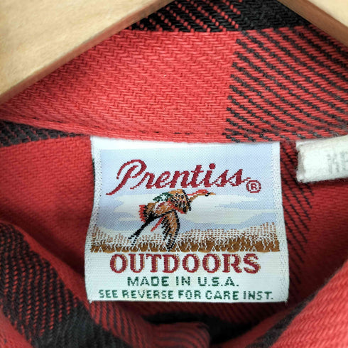 プレンティス Prentiss 80~90S MADE IN USA バッファローチェックコットンネルシャツ メンズ M
