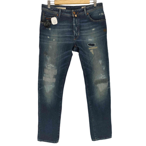 ヤコブコーエン JACOB COHEN ボタンフライダメージ加工デニムパンツ メンズ US:34-35