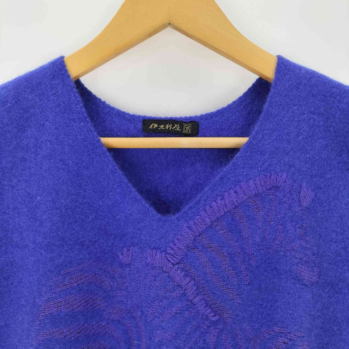 イタリヤ 伊太利屋 刺繍ニットベスト レディース