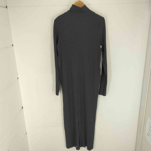 ALMA DESIGN ハーフジップリブニットマキシワンピース レディース