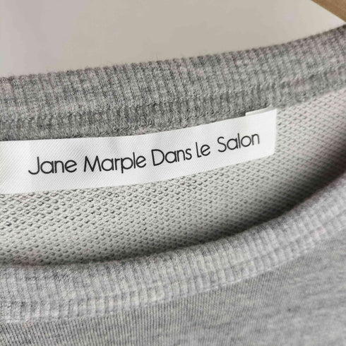 ジェーンマープルドンルサロン Jane Marple Dans Le Salon フロントプリント シャツスウェット切替ワンピース レディース M