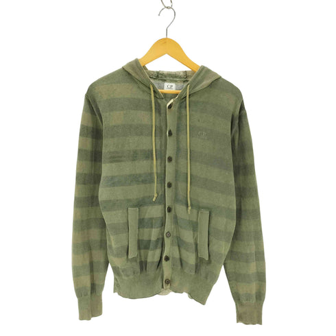 シーピーカンパニー C.P.COMPANY 00s ボーダーフーデッドカーディガン メンズ JPN:50