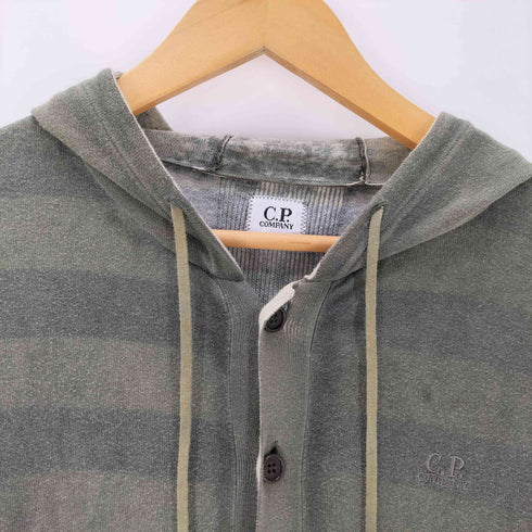 シーピーカンパニー C.P.COMPANY 00s ボーダーフーデッドカーディガン メンズ JPN:50