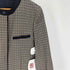 アクアスキュータム AQUASCUTUM 5B ガンクラブチェック ノーカラー 比翼 ジャケット レディース