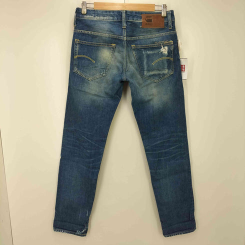 ジースターロー G-STAR RAW 3301 LOW TAPEREDクラッシュ加工テーパードデニムパンツ メンズ W29L32