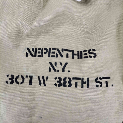 ネペンテス NEPENTHES 2WAY ステンシルキャンバストートバッグ メンズ
