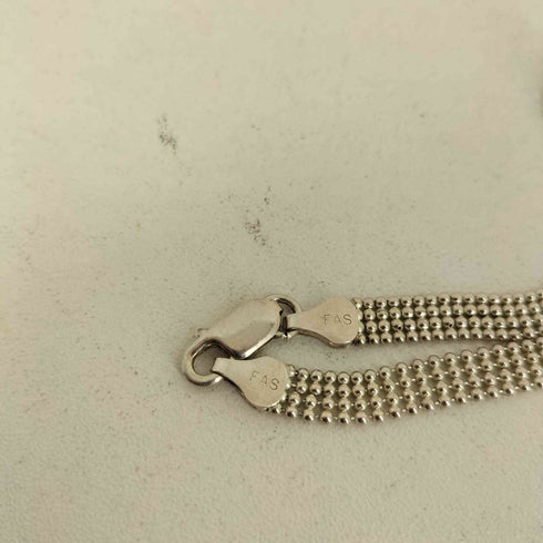 FAS SILVER 925 編み込みデザインブレスレット メンズ