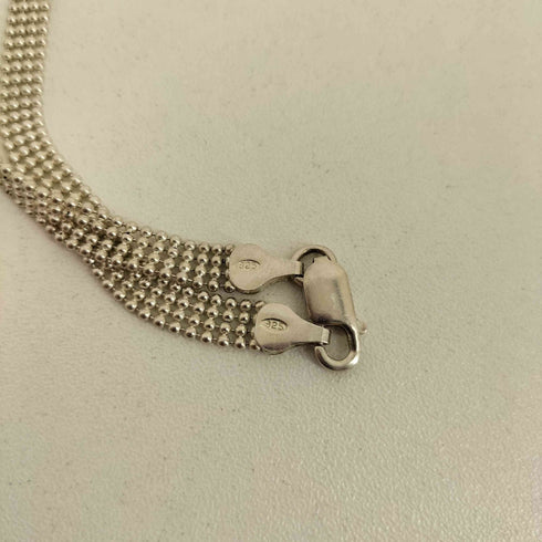FAS SILVER 925 編み込みデザインブレスレット メンズ