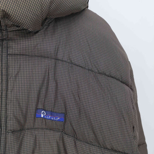 ペンフィールド Penfield ファー付 チェック フーディ中綿ジャケット メンズ LL