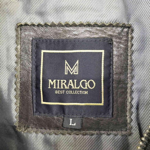 MIRALGO ラムレザー スウィングトップ メンズ JPN:L