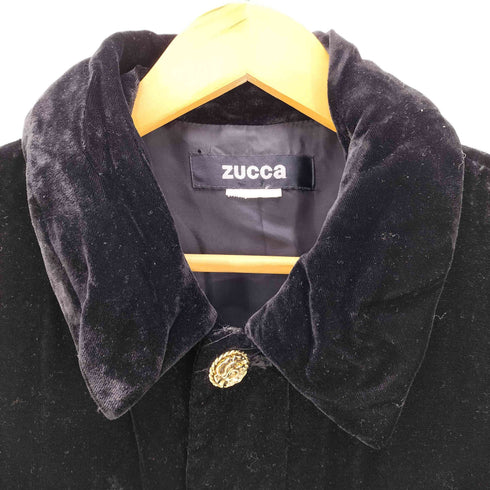 ズッカ ZUCCa ベロアロングコート デザインボタン レディース