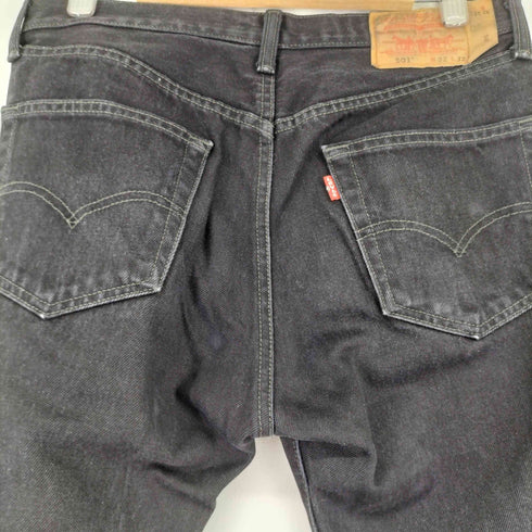 リーバイス Levis 501 後染めブラックデニムパンツ ボタン裏4032 メキシコ製 メンズ 32/32