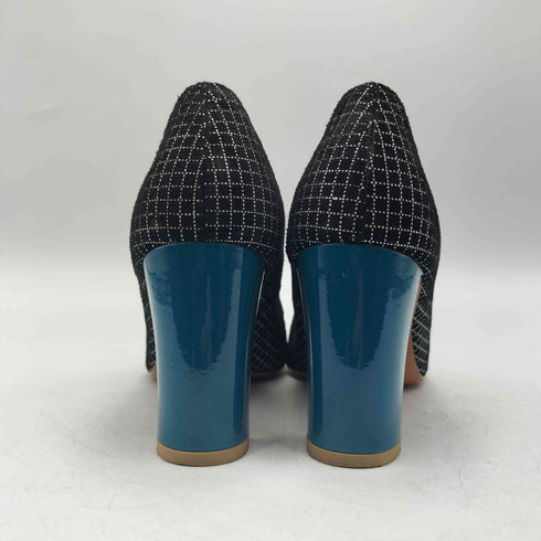ランバンオンブルー LANVIN en Bleu ドット チェック ヒール パンプス レディース JPN:23