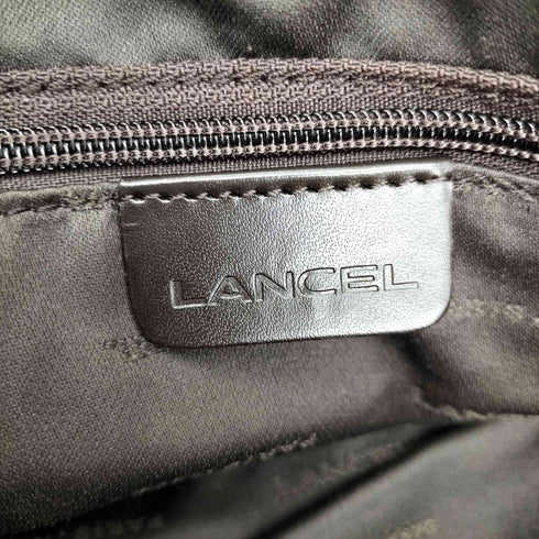 ランセル LANCEL レザー ベルト 総柄 トート バッグ レディース