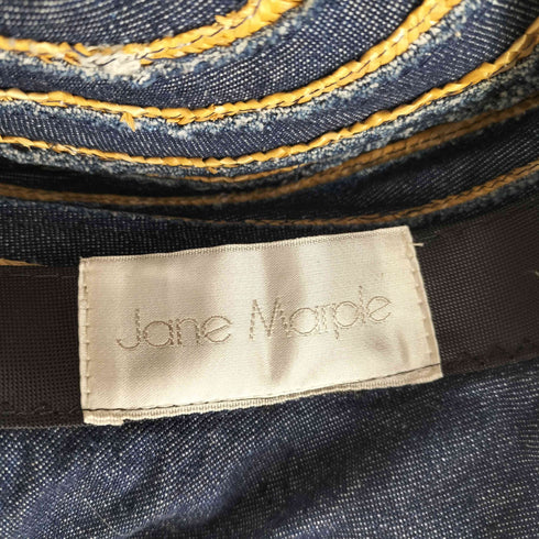 Jane Marple 花コサージュ デニム地 渦巻きハット レディース