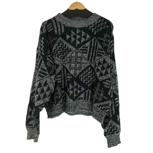 サッソン SASSON 総柄アクリルニット メンズ import:XL