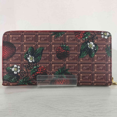 Q-pot. チョコレートストロベリー ラウンドファスナーウォレット レディース