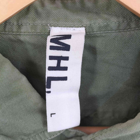エムエイチエル MHL. 片ポケ 変形デザイン レギュラーカラーシャツ メンズ JPN:L