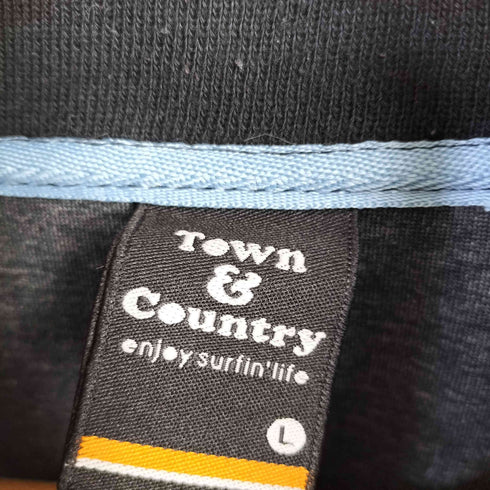 タウンアンドカントリー TOWN & COUNTRY 00s ロゴ刺繍 トラックジャケット サーフ系 メンズ import:L