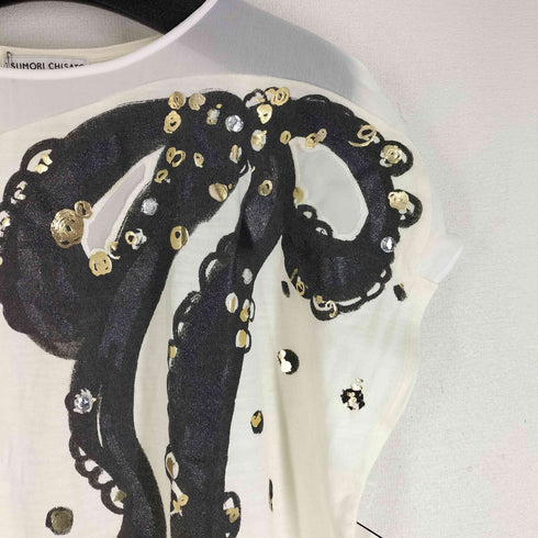 ツモリチサト TSUMORI CHISATO リボンビジュー ラメ ノースリーブチュニック レディース 2