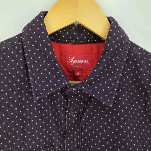 シュプリーム Supreme Corduroy Polka Dot quilted Shirt コーデュロイ ポルカ ドット キルティング シャツ メンズ import:M