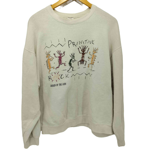 フルーツオブザルーム FRUIT OF THE LOOM 90-00S プリント L/S クルーネックスウェット メンズ import:XL