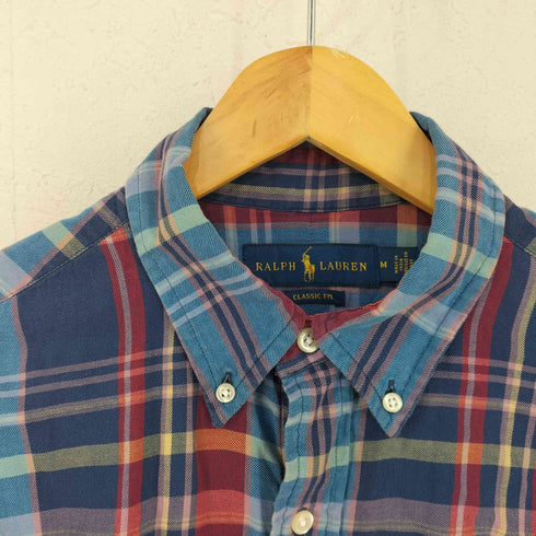 ラルフローレン RALPH LAUREN CLASSIC FIT スモールポニー刺繍 BDチェックシャツ メンズ import:M
