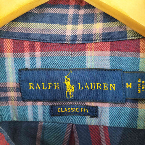 ラルフローレン RALPH LAUREN CLASSIC FIT スモールポニー刺繍 BDチェックシャツ メンズ import:M