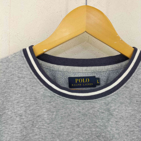 ポロラルフローレン POLO RALPH LAUREN スモールポニー刺繍 リブボーダー霜降りスウェット セットアップ レディース L / L