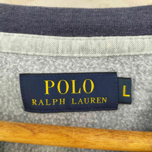 ポロラルフローレン POLO RALPH LAUREN スモールポニー刺繍 リブボーダー霜降りスウェット セットアップ レディース L / L