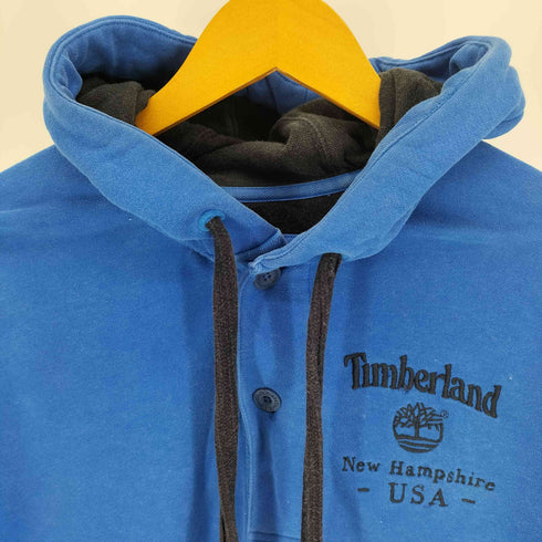 ティンバーランド Timberland REGULAR FIT ロゴ 刺繍 ハーフボタン プルオーバー パーカー メンズ import:M