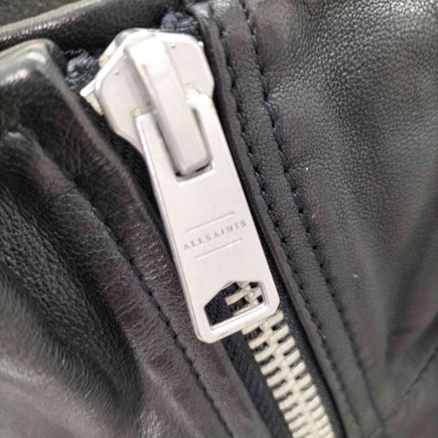 オールセインツ ALLSAINTS ELLIS BIKER ラムレザーライダースジャケット レディース DE:32