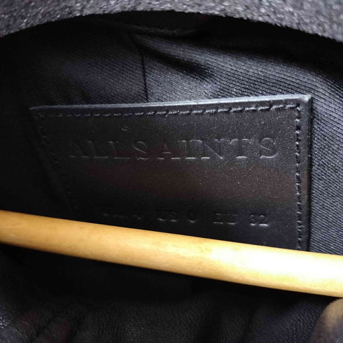 オールセインツ ALLSAINTS ELLIS BIKER ラムレザーライダースジャケット レディース DE:32
