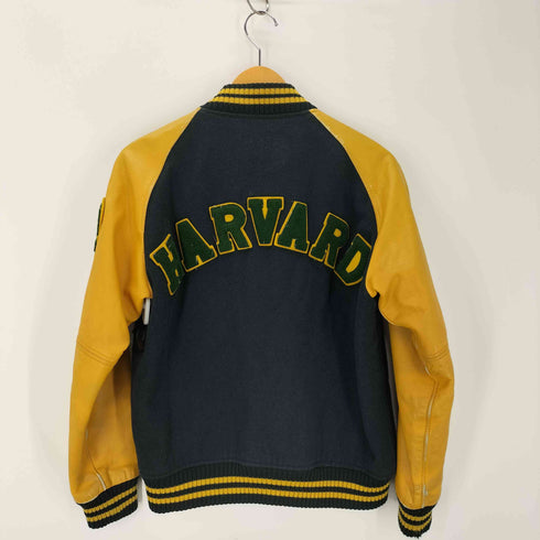 ハーバード HARVARD 90S 裏地キルティング レザー切替 ウール スタジャン メンズ JPN:M